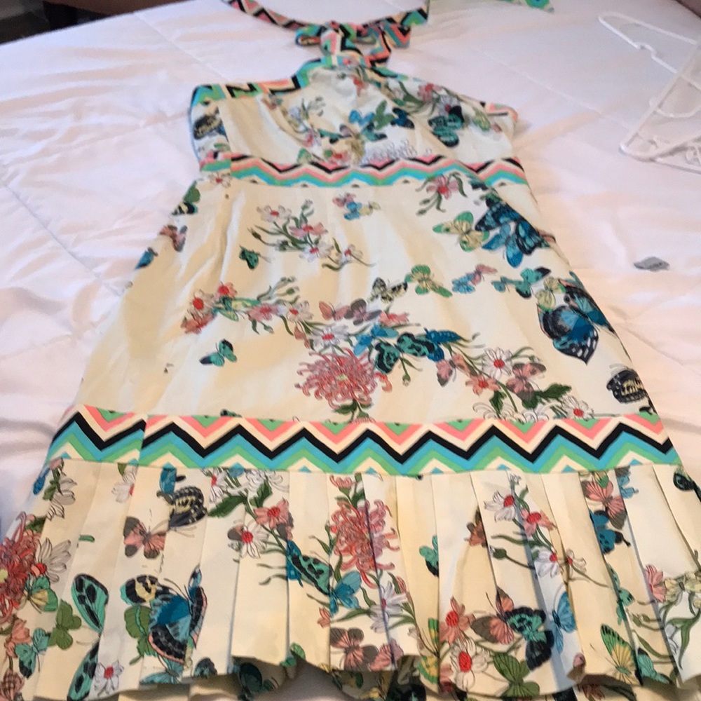 Tibi floral halter dress